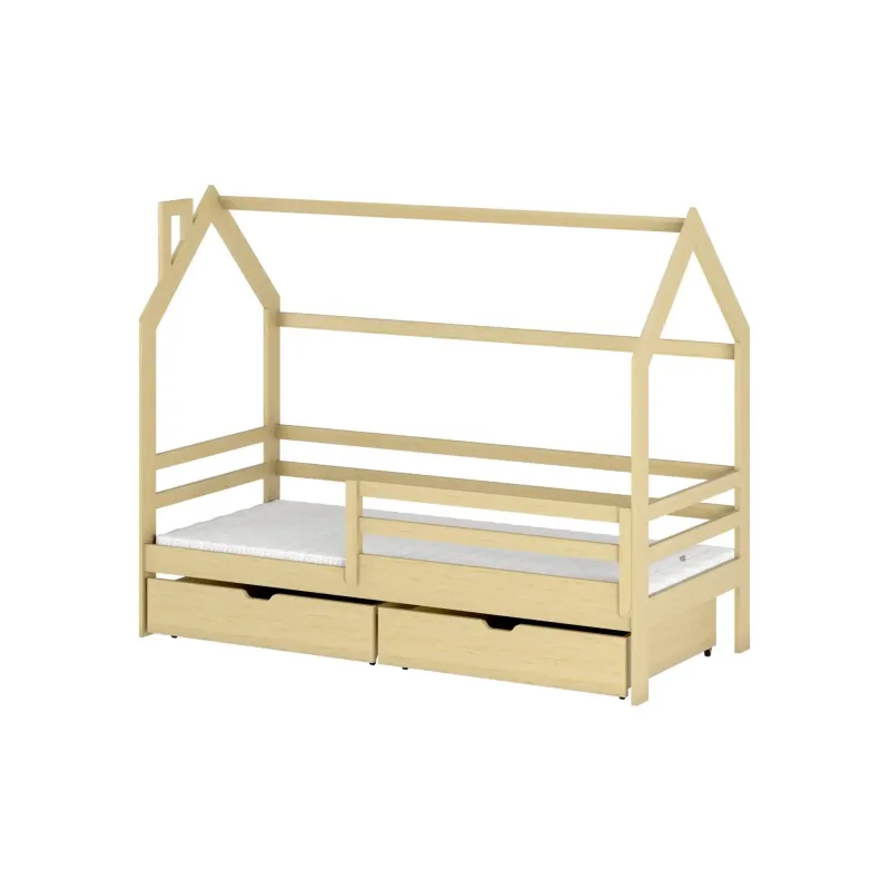 Κρεβάτι Σπιτάκι Montessori LILA 70x160 pine