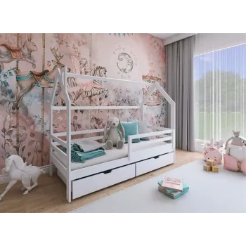 Κρεβάτι Σπιτάκι Montessori - LILA 90x180 pine 