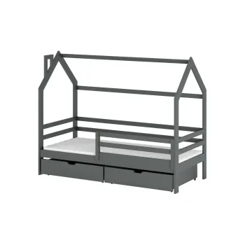 Κρεβάτι Σπιτάκι montessori LILA 70x160 graphite