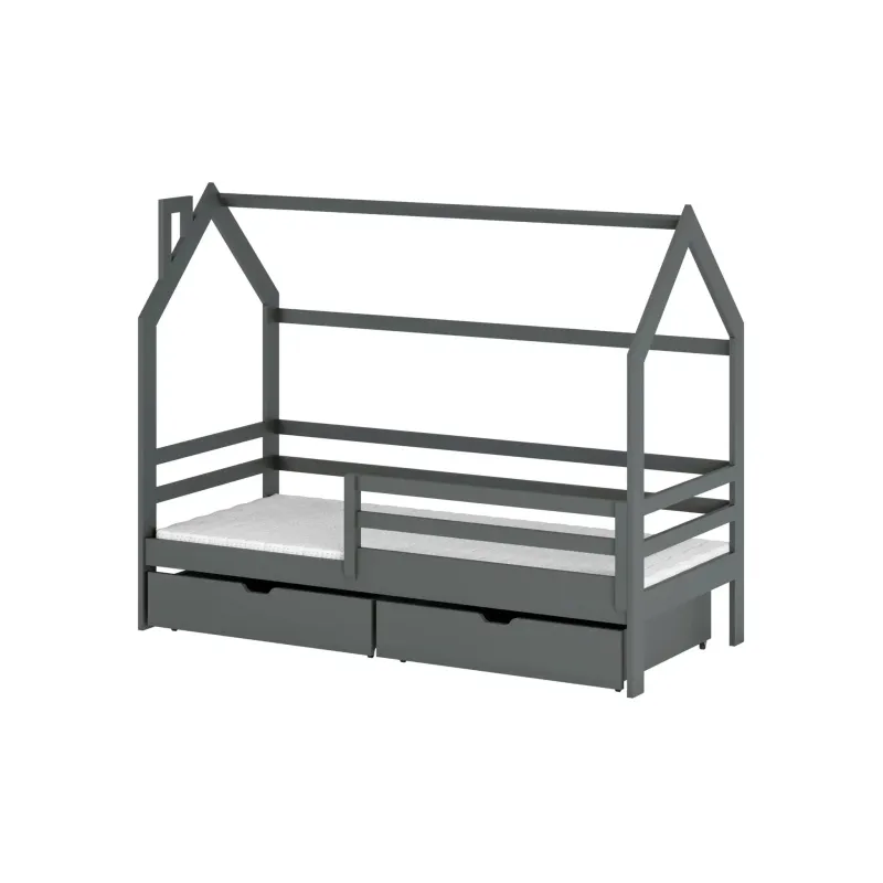 Κρεβάτι Σπιτάκι montessori LILA 70x160 graphite