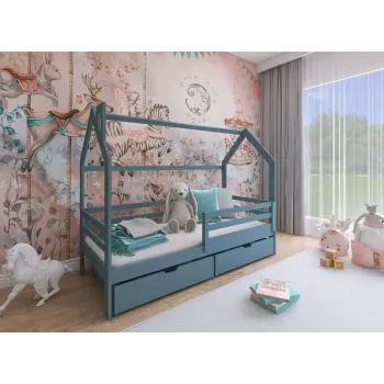 Κρεβάτι Σπιτάκι Montessori - LILA 90x180 grey 