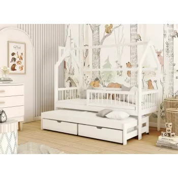 PAPI 80x170 white children's house bed Lano Furniture