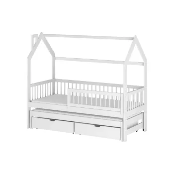PAPI 90x180 white children's house bed Lano Furniture
