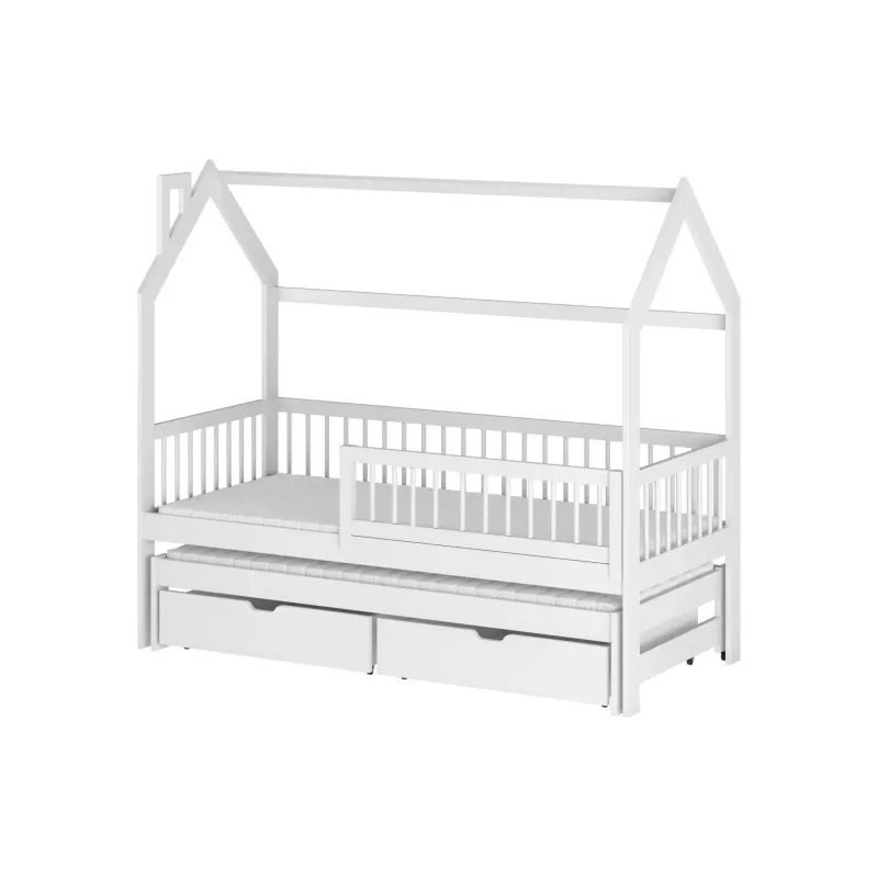 PAPI 90x180 white childrens house bed Lano Furniture