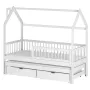 PAPI 90x180 white children's house bed Lano Furniture