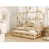 PAPI 80x170 pine childrens house bed Lano Furniture