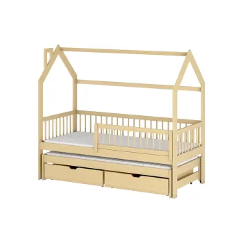 PAPI 80x190 pine children's house bed Lano Furniture
