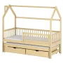 PAPI 80x190 pine children's house bed Lano Furniture