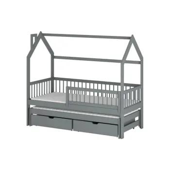PAPI 80x170 graphite children's house bed Lano Furniture