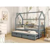 PAPI 80x170 graphite childrens house bed Lano Furniture