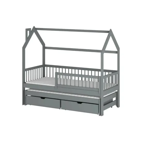 PAPI 80x190 graphite childrens house bed Lano Furniture PAPI 80x190 graphite childrens house bed Lano Furniture