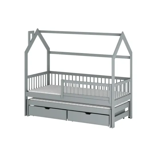 PAPI 80x170 grey childrens house bed Lano Furniture