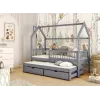 PAPI 80x170 grey childrens house bed Lano Furniture