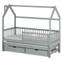 PAPI 80x190 grey children's house bed Lano Furniture
