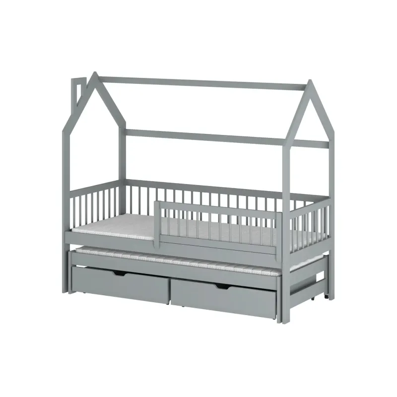 PAPI 90x180 grey childrens house bed Lano Furniture
