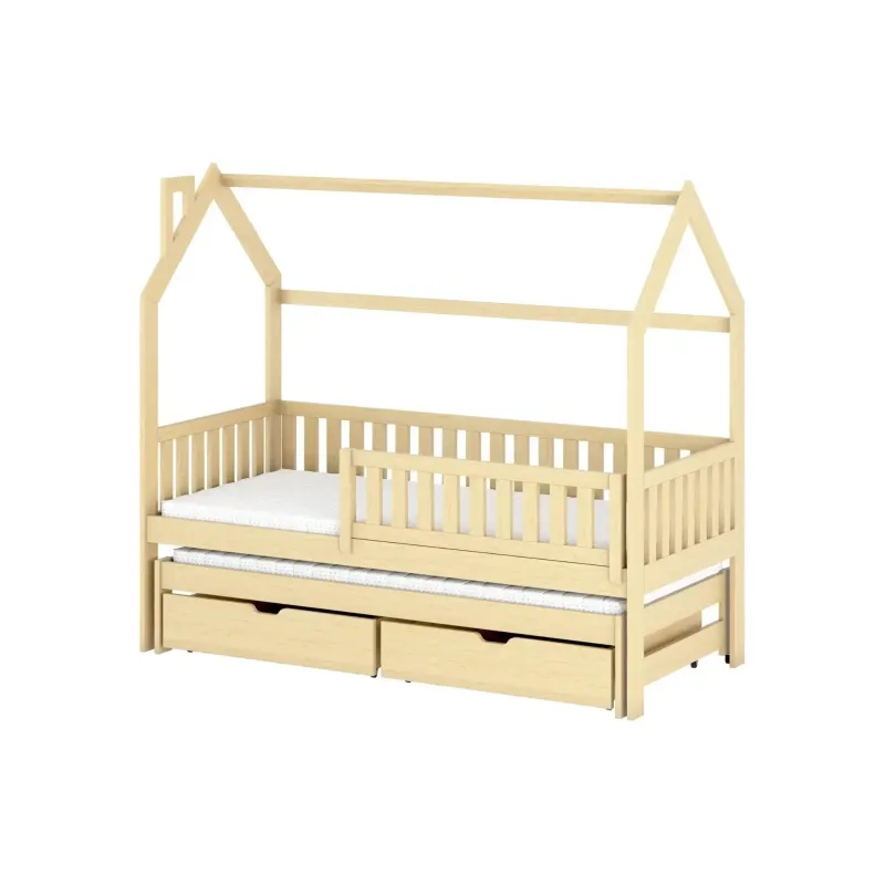 MONKEY 80x190 pine childrens house bed Lano Furniture