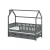 MONKEY 80x190 graphite childrens house bed Lano Furniture