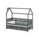 MONKEY 80x190 graphite childrens house bed Lano Furniture