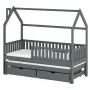 MONKEY 80x190 graphite children's house bed Lano Furniture