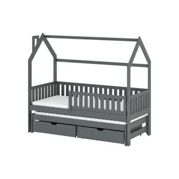 MONKEY 90x180 graphite children's house bed Lano Furniture