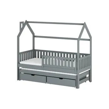 MONKEY 80x190 grey children's house bed Lano Furniture