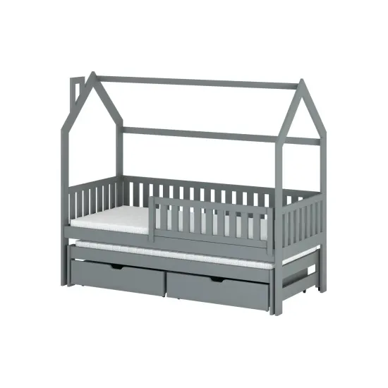 MONKEY 80x190 grey childrens house bed Lano Furniture MONKEY 80x190 grey childrens house bed Lano Furniture