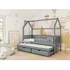 MONKEY 90x180 grey childrens house bed Lano Furniture