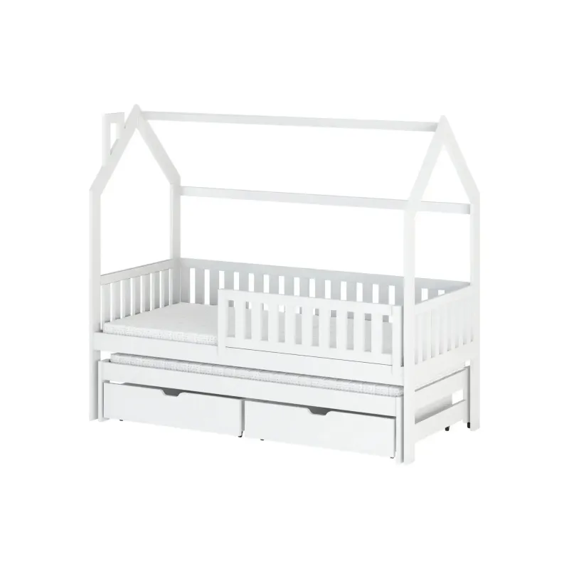 MONKEY 90x180 white childrens house bed Lano Furniture