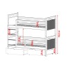 MODERNO 90x190 white youth bunk bed Lano Furniture