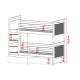 MODERNO 80x200 graphite youth bunk bed Lano Furniture MODERNO 80x200 graphite youth bunk bed Lano Furniture