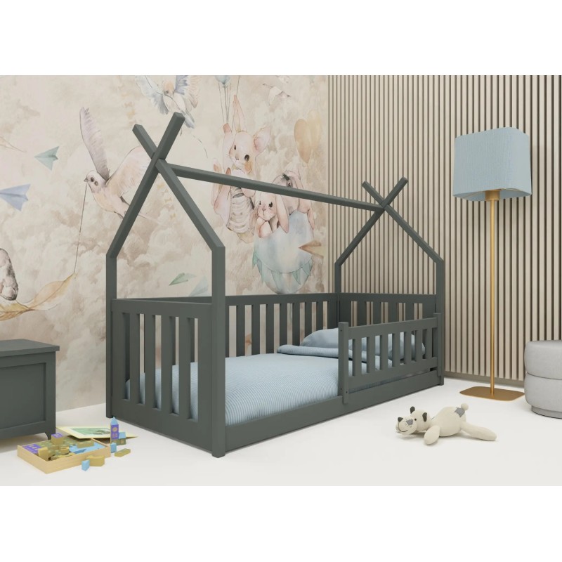 BODZIO 80x200 graphite teepee childrens cot bed Lano Furniture