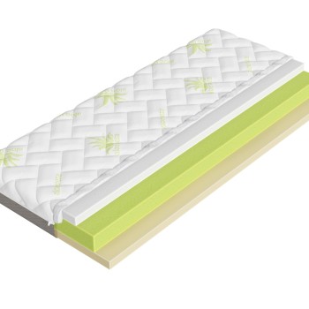 FITTED 90x190 medium firm 13 cm aloe with visco foam mattress Lano Furniture