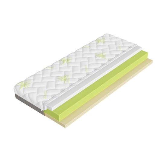 FITTED 90x190 medium firm 13 cm aloe with visco foam mattress Lano Furniture