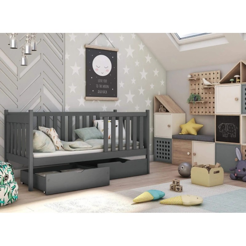 ALICJA 80x200 graphite childrens bed Lano Furniture