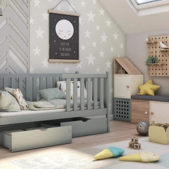 ALICJA 80x200 grey children's bed Lano Furniture