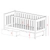 ALICJA 80x200 grey childrens bed Lano Furniture