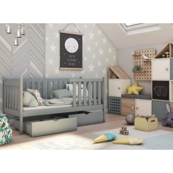 ALICJA 90x190 grey children's bed Lano Furniture