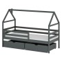ARON 80x180 graphite children's bed Lano Furniture