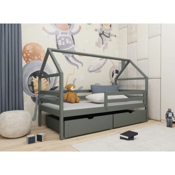 ARON 80x180 graphite children's bed Lano Furniture