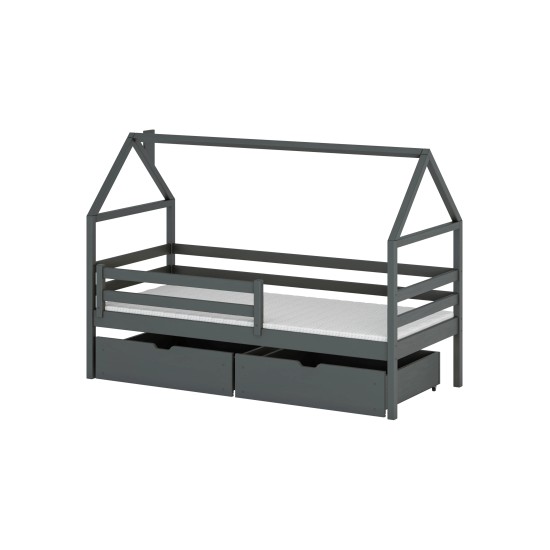 ARON 80x200 graphite childrens bed Lano Furniture