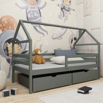 ARON 90x190 graphite children's bed Lano Furniture