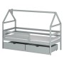 ARON 80x160 grey children's bed Lano Furniture