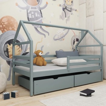 ARON 80x200 grey children's bed Lano Furniture