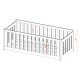 CONCEPT 80x160 graphite childrens cot bed Lano Furniture CONCEPT 80x160 graphite childrens cot bed Lano Furniture
