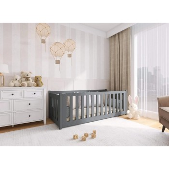 CONCEPT 90x190 graphite children's cot bed Lano Furniture