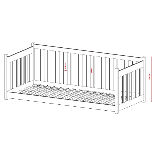 CONCEPT 90x200 graphite childrens cot bed Lano Furniture CONCEPT 90x200 graphite childrens cot bed Lano Furniture
