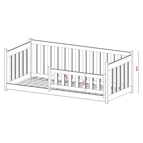 CONCEPT 80x180 grey childrens cot bed Lano Furniture CONCEPT 80x180 grey childrens cot bed Lano Furniture