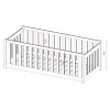 CONCEPT 80x180 grey childrens cot bed Lano Furniture