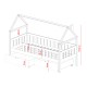 DOMI 90x200 graphite childrens bed Lano Furniture