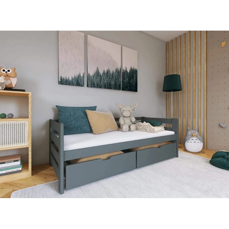 ERGO 90x200 graphite childrens bed Lano Furniture